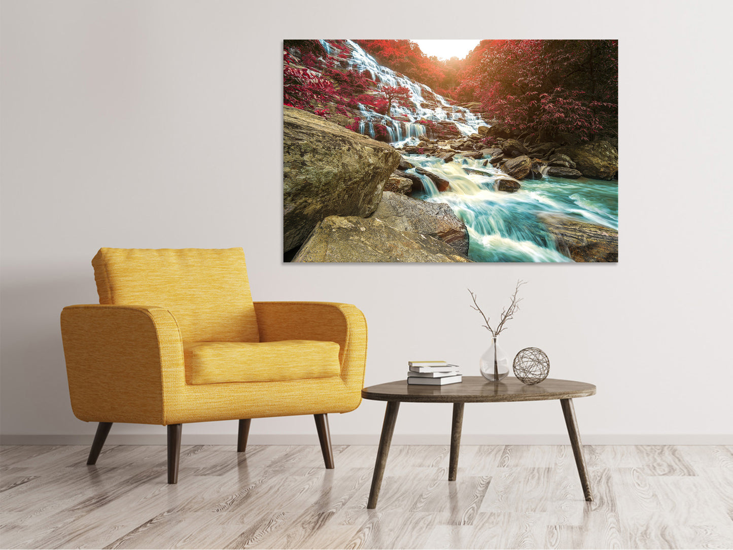 Leinwandbild Exotischer Wasserfall