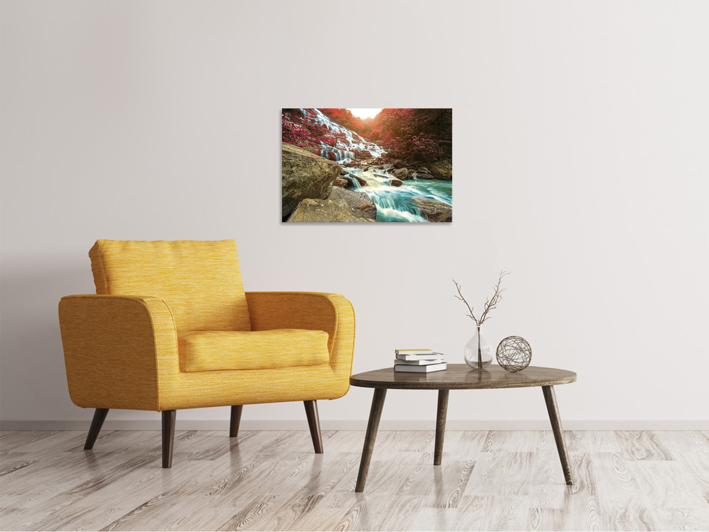 Leinwandbild Exotischer Wasserfall
