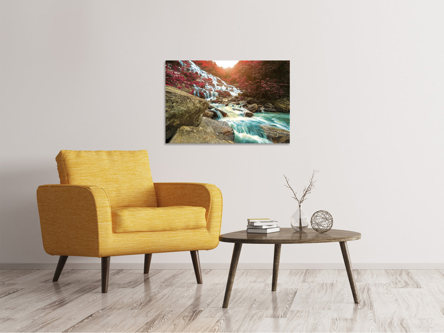 Leinwandbild Exotischer Wasserfall