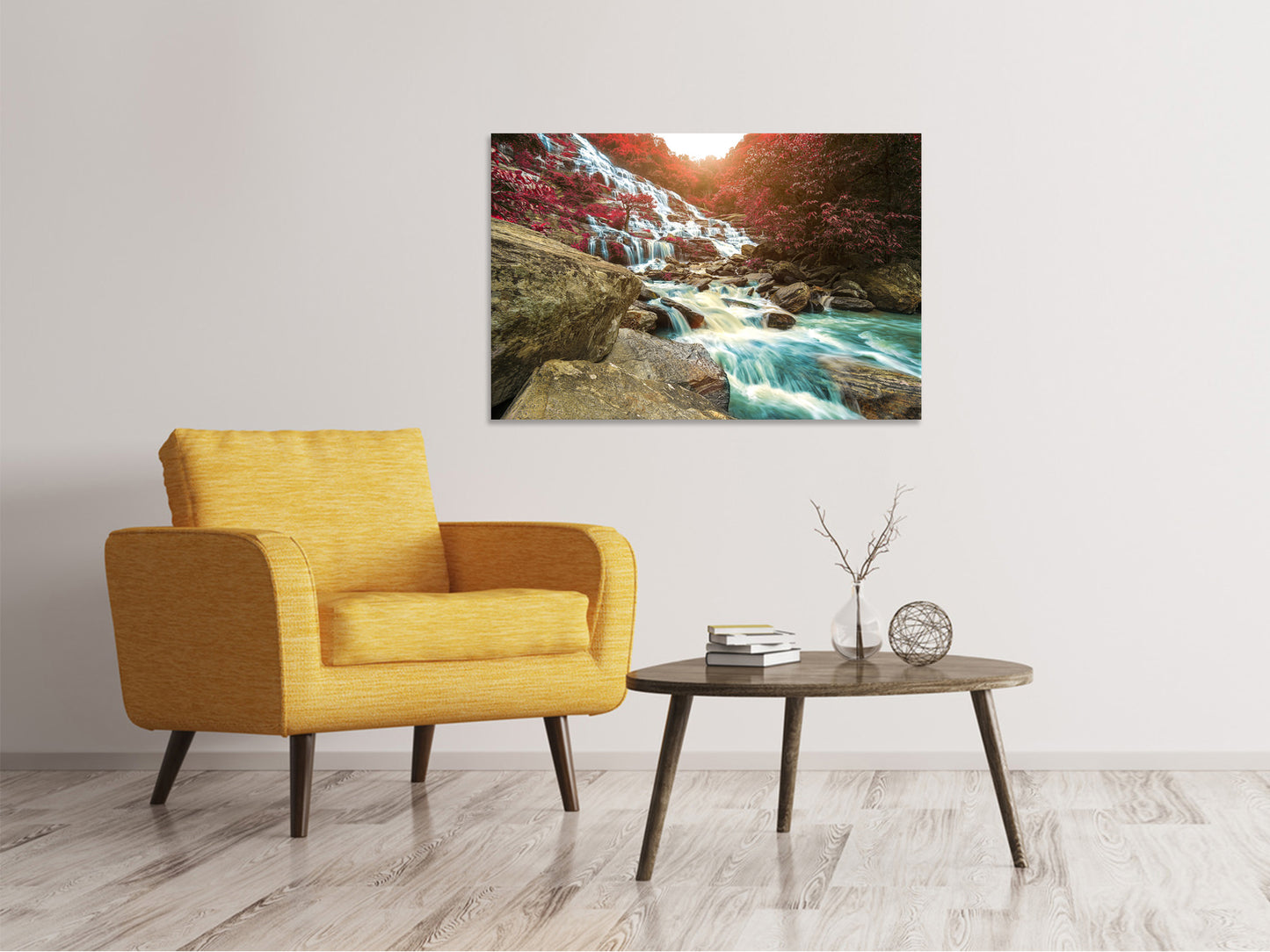 Leinwandbild Exotischer Wasserfall