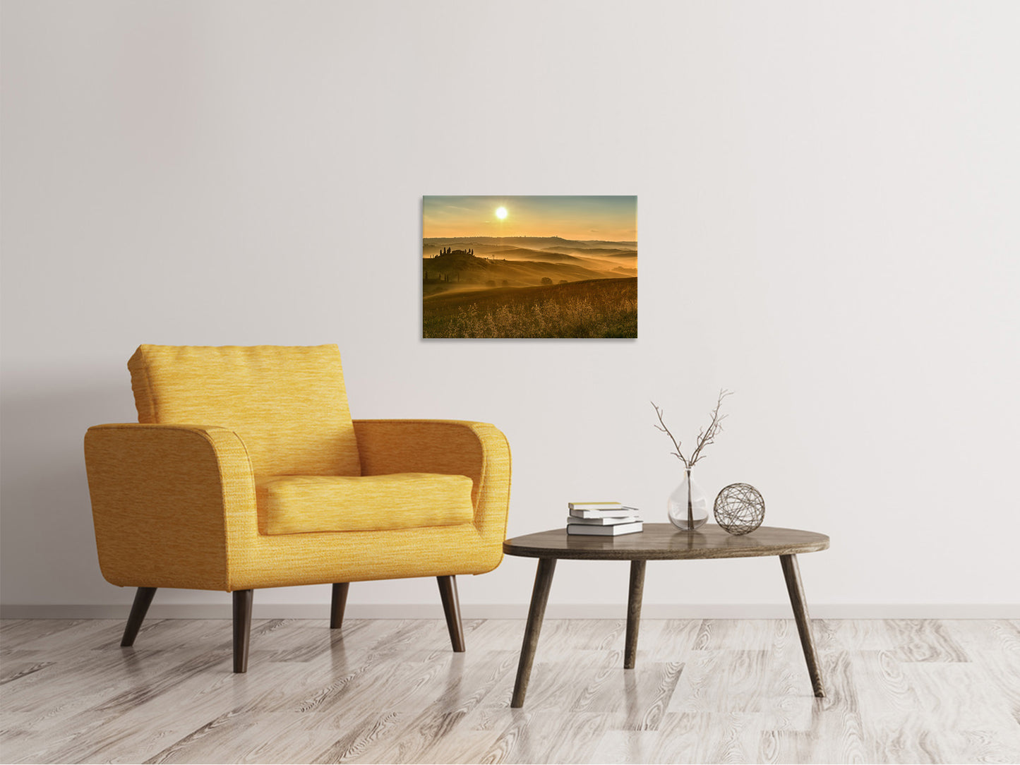 Leinwandbild Sonnenuntergang im Gebirge
