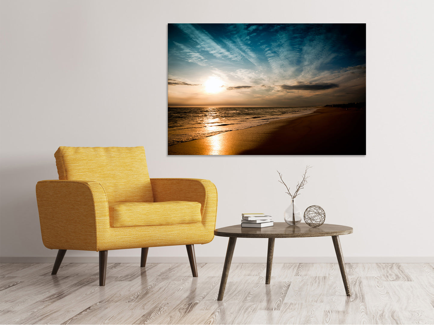 Leinwandbild Strandspaziergang