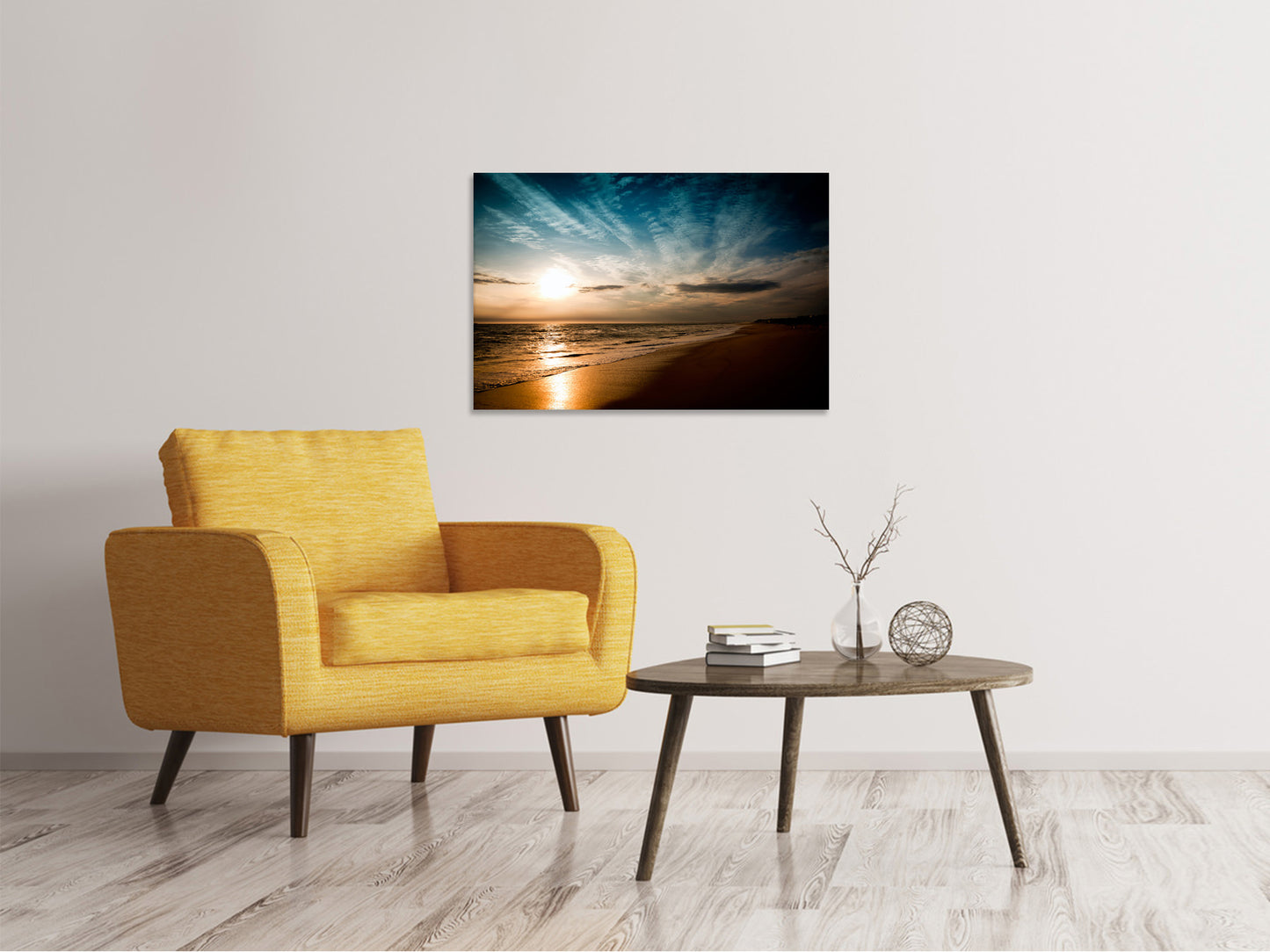 Leinwandbild Strandspaziergang