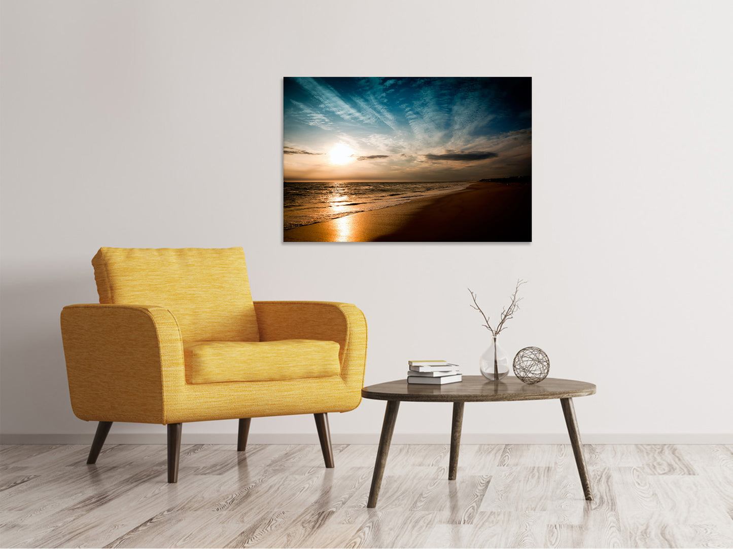 Leinwandbild Strandspaziergang