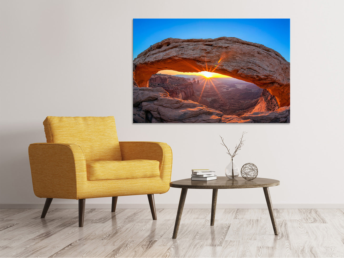 Leinwandbild Sonnenuntergang am Mesa Arch