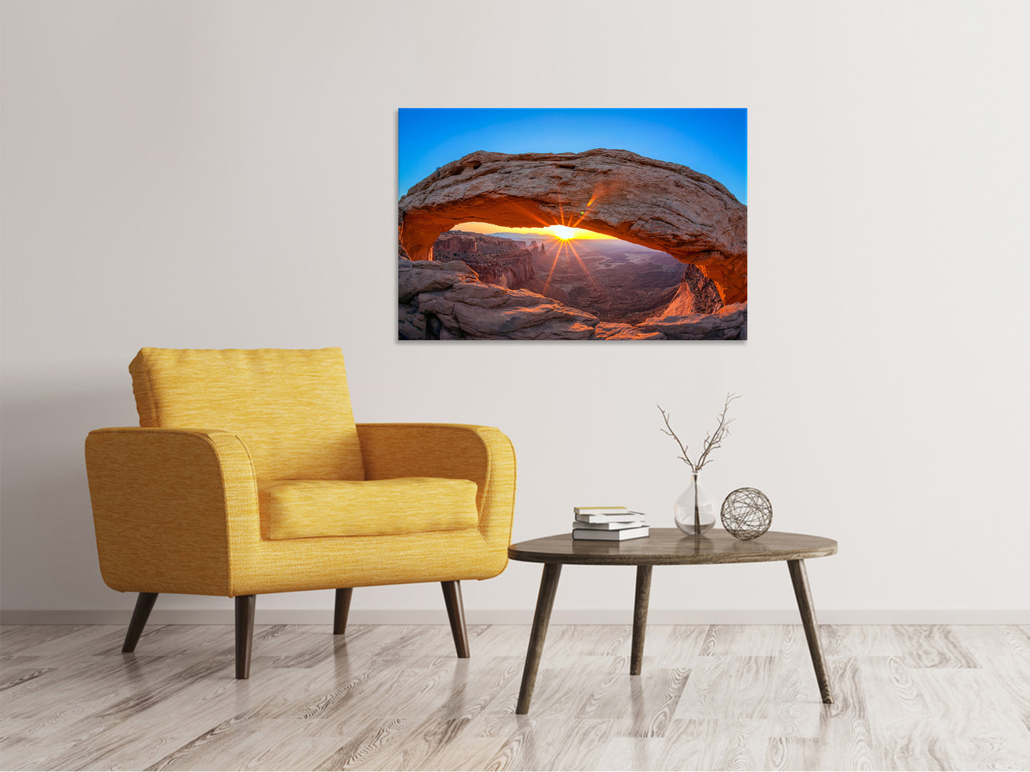 Leinwandbild Sonnenuntergang am Mesa Arch
