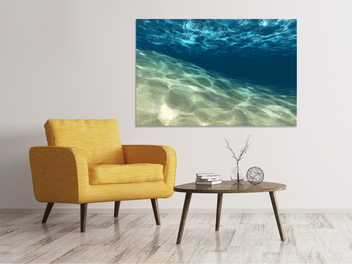Leinwandbild Unter dem Wasser