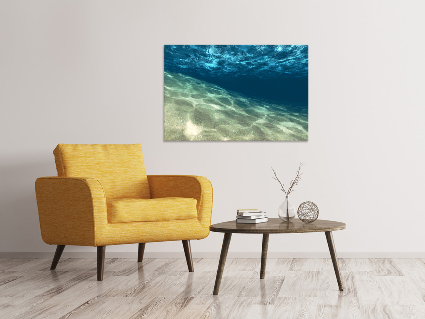Leinwandbild Unter dem Wasser