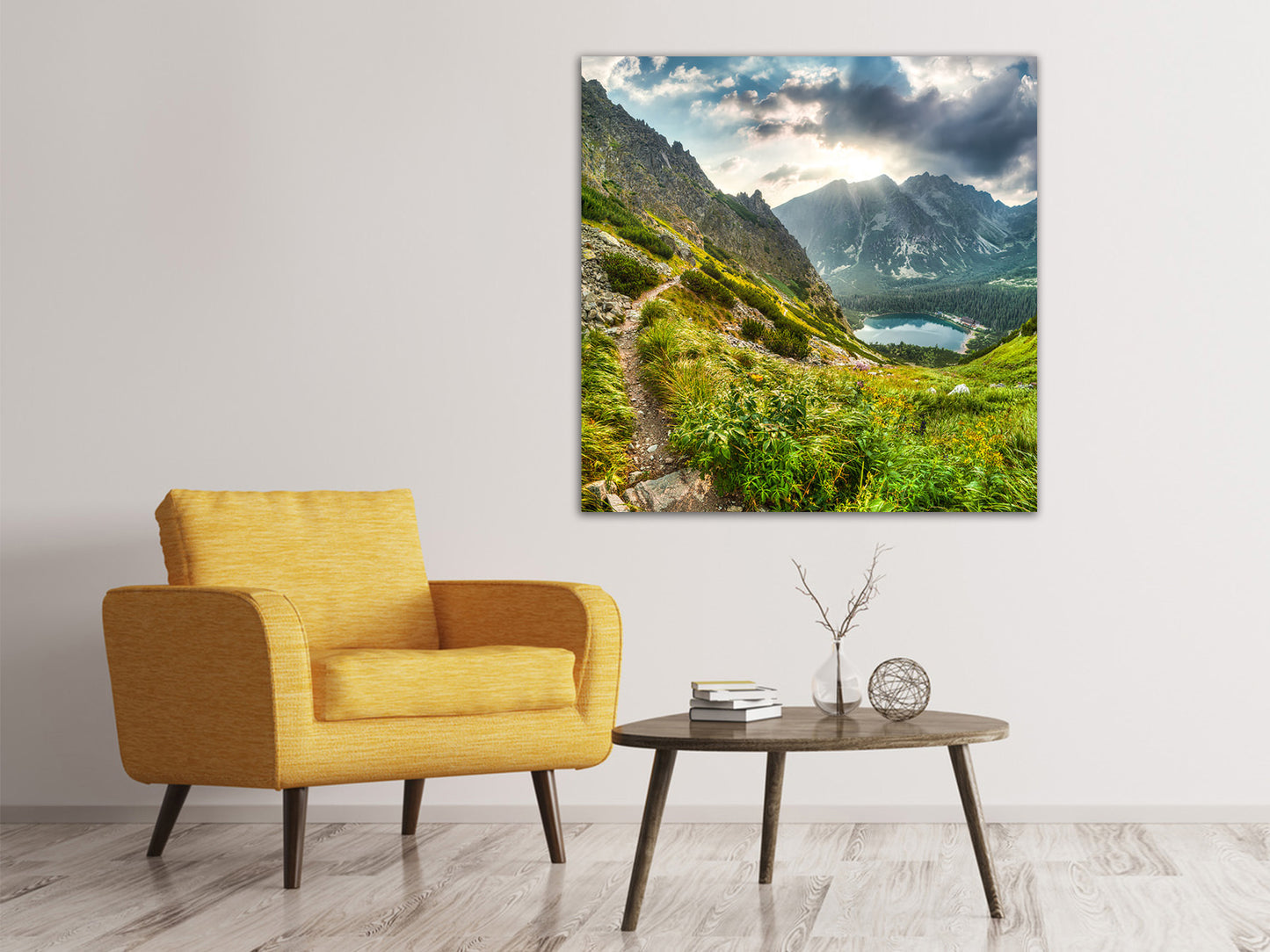 Leinwandbild Bergaussicht