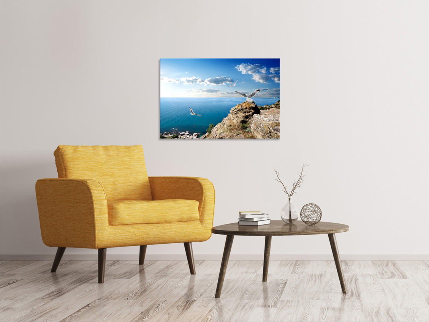 Leinwandbild Die Möwen und das Meer