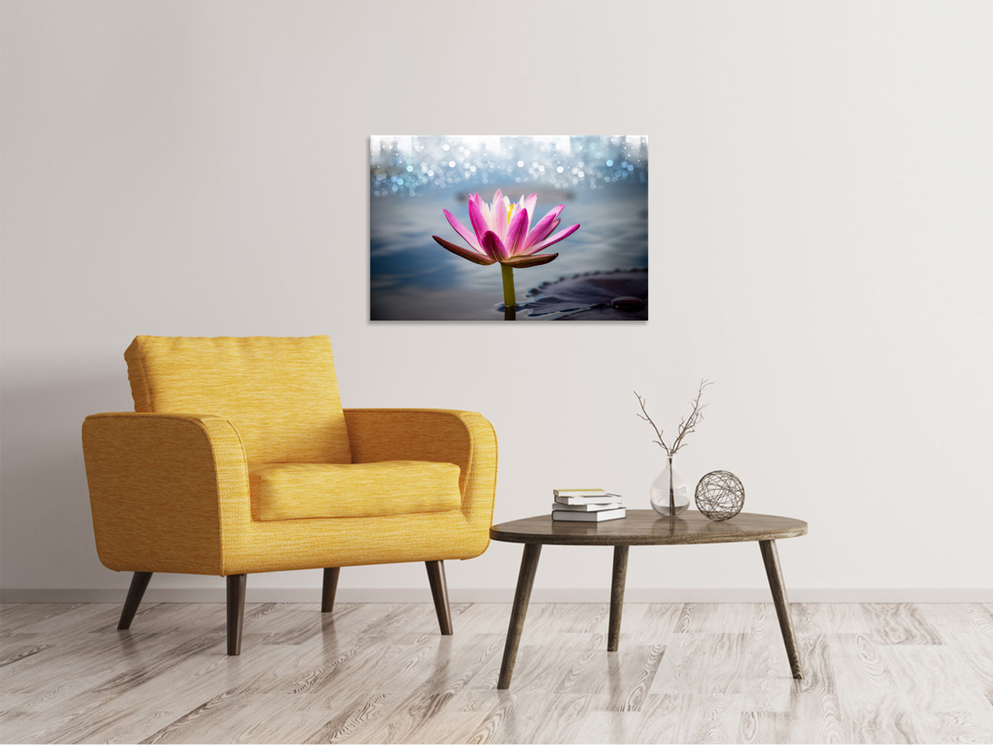 Leinwandbild Lotus im Morgentau