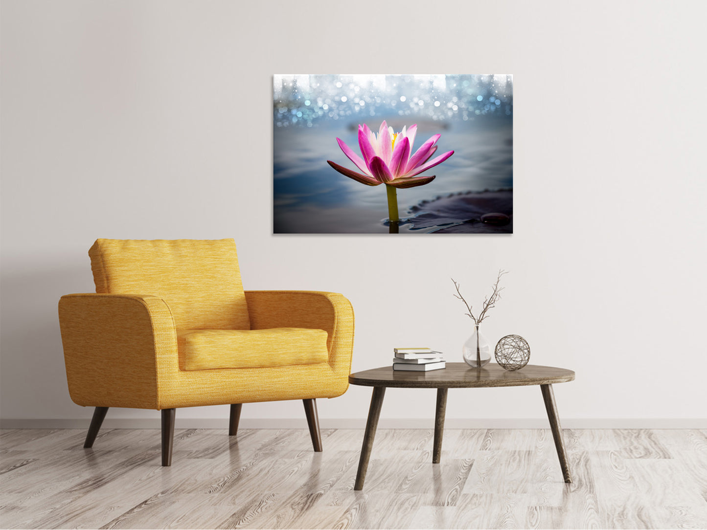 Leinwandbild Lotus im Morgentau