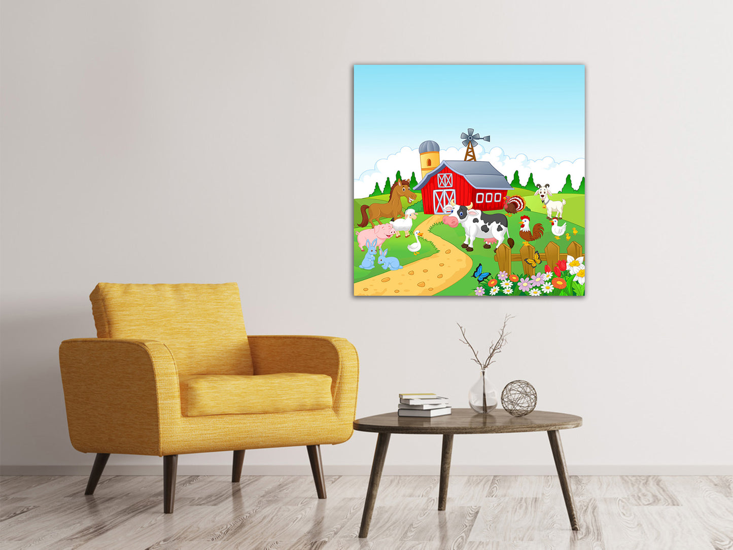 Leinwandbild Der lustige Bauernhof