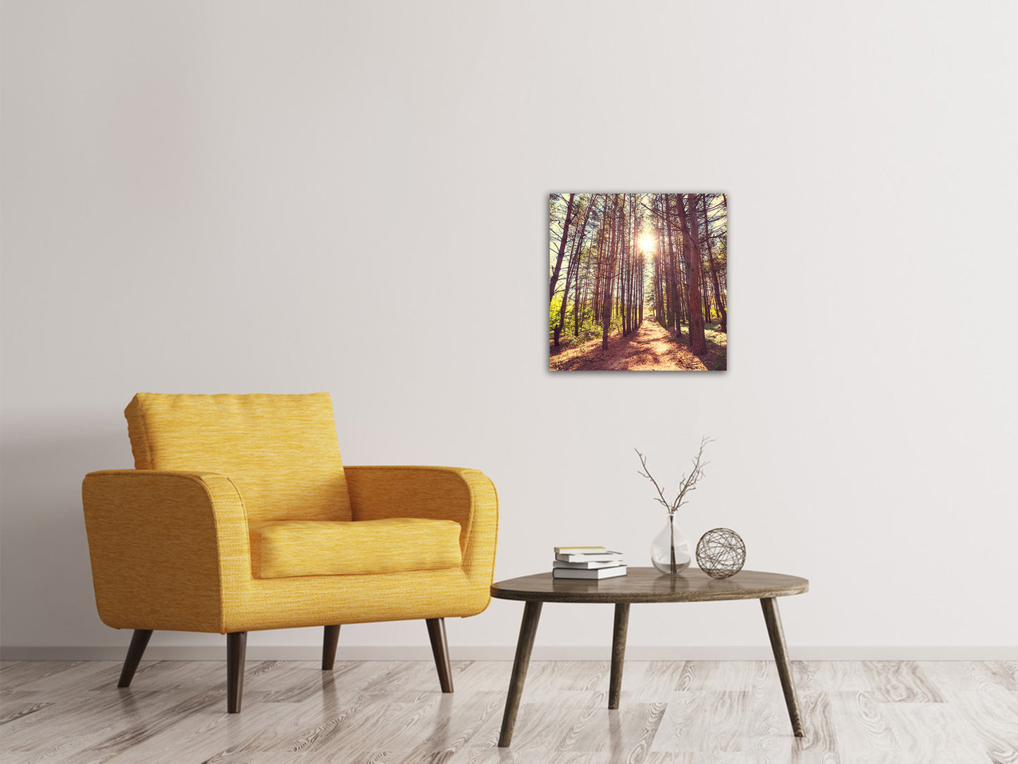 Leinwandbild Licht am Ende des Waldweges