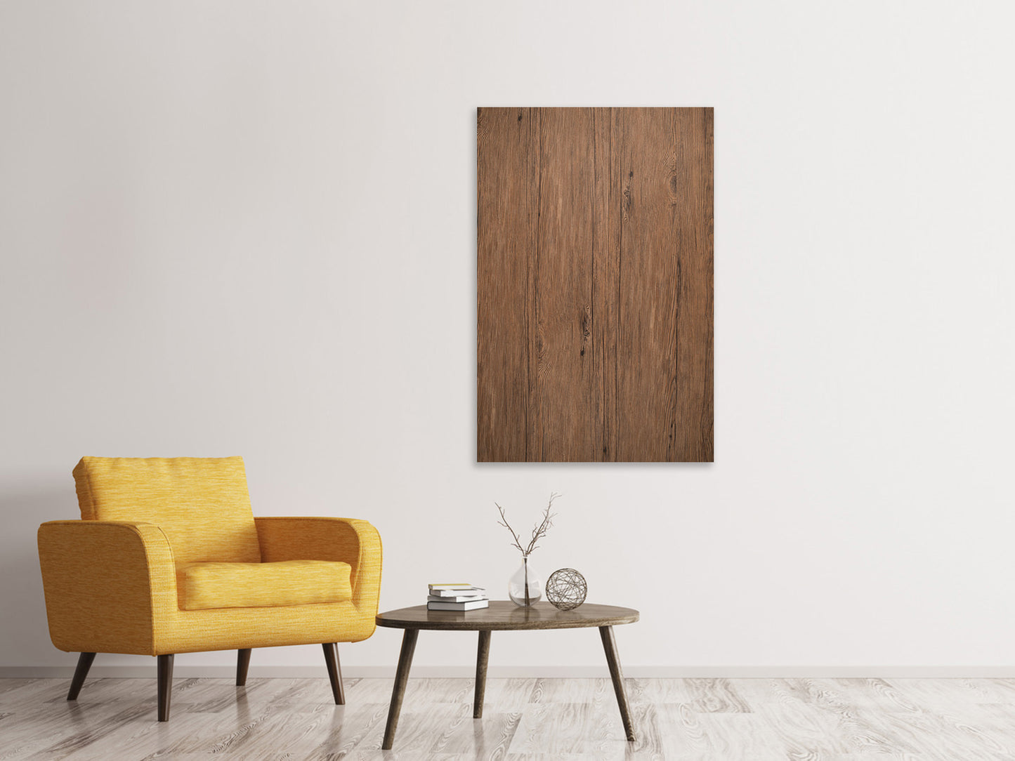 Leinwandbild Teak-Holz