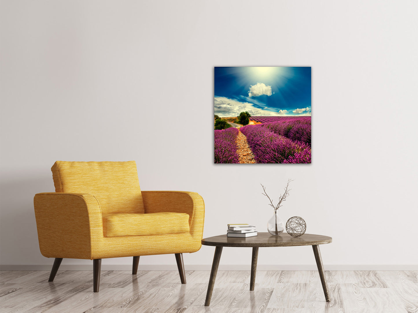 Leinwandbild Das Lavendeltal