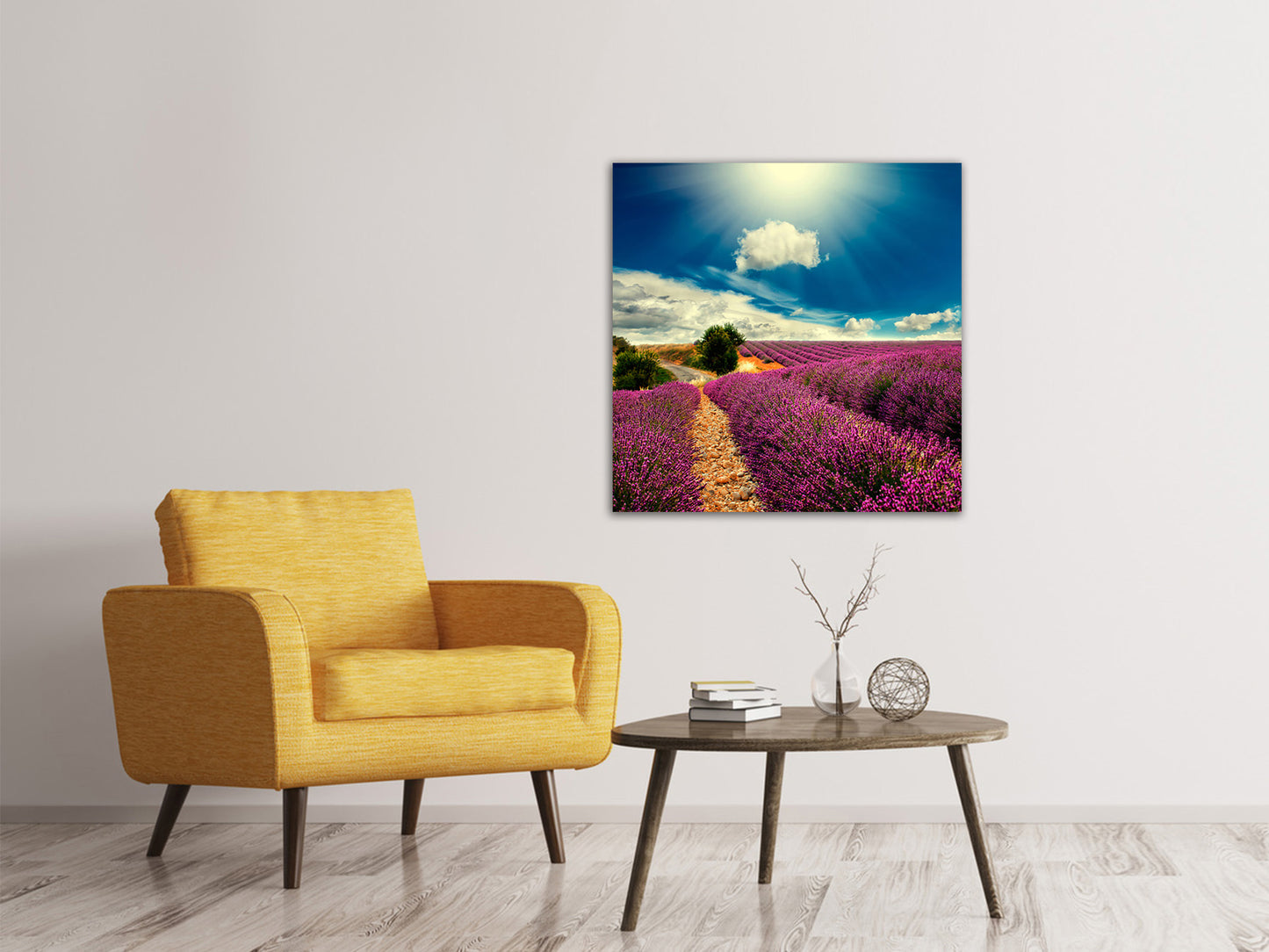 Leinwandbild Das Lavendeltal