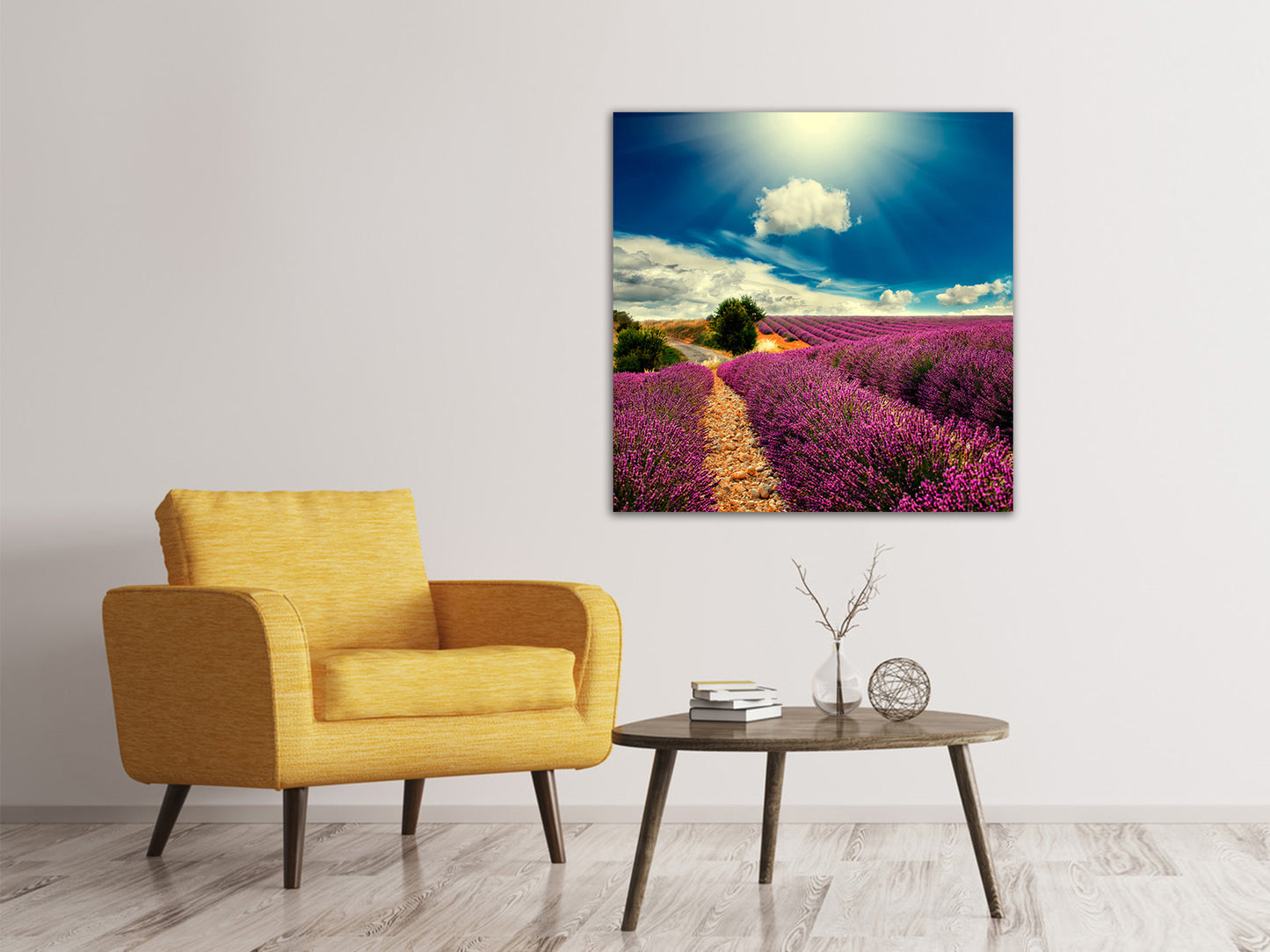 Leinwandbild Das Lavendeltal