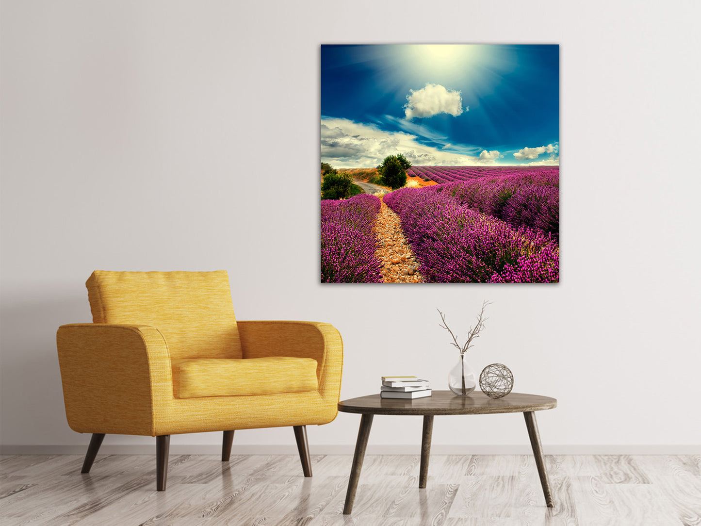 Leinwandbild Das Lavendeltal