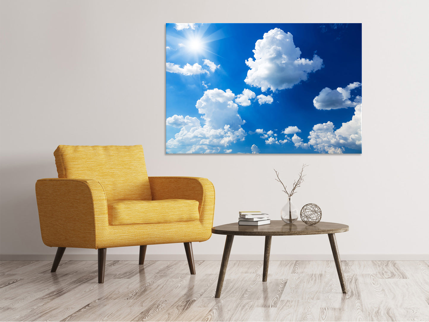 Leinwandbild Himmelblau