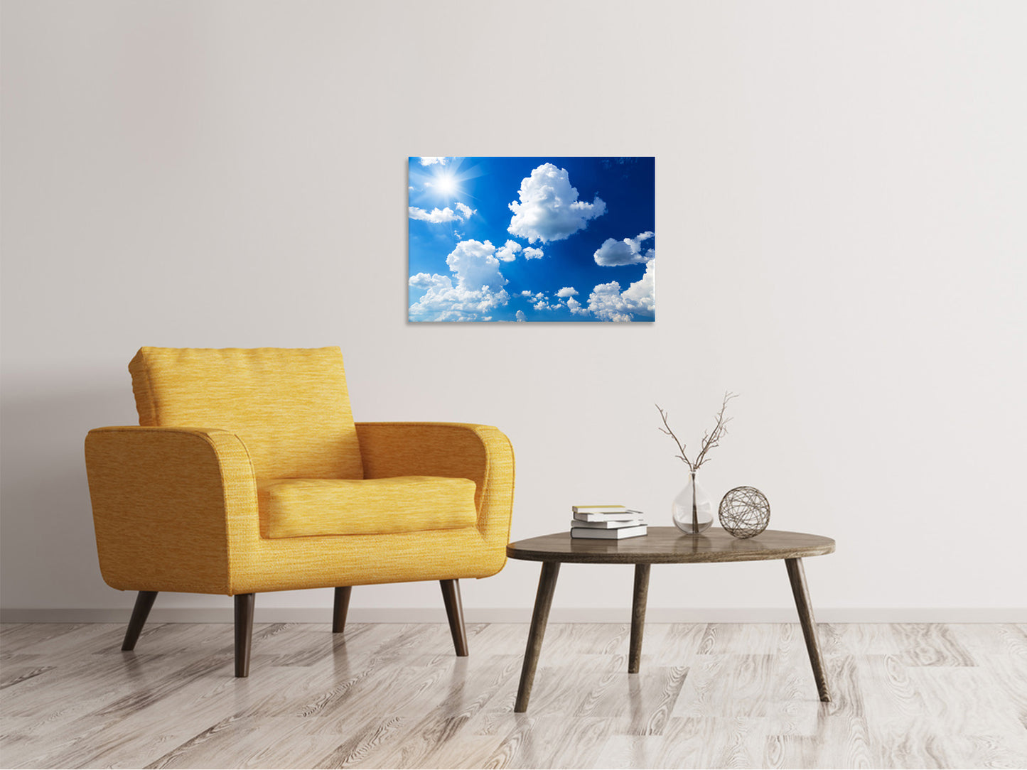 Leinwandbild Himmelblau