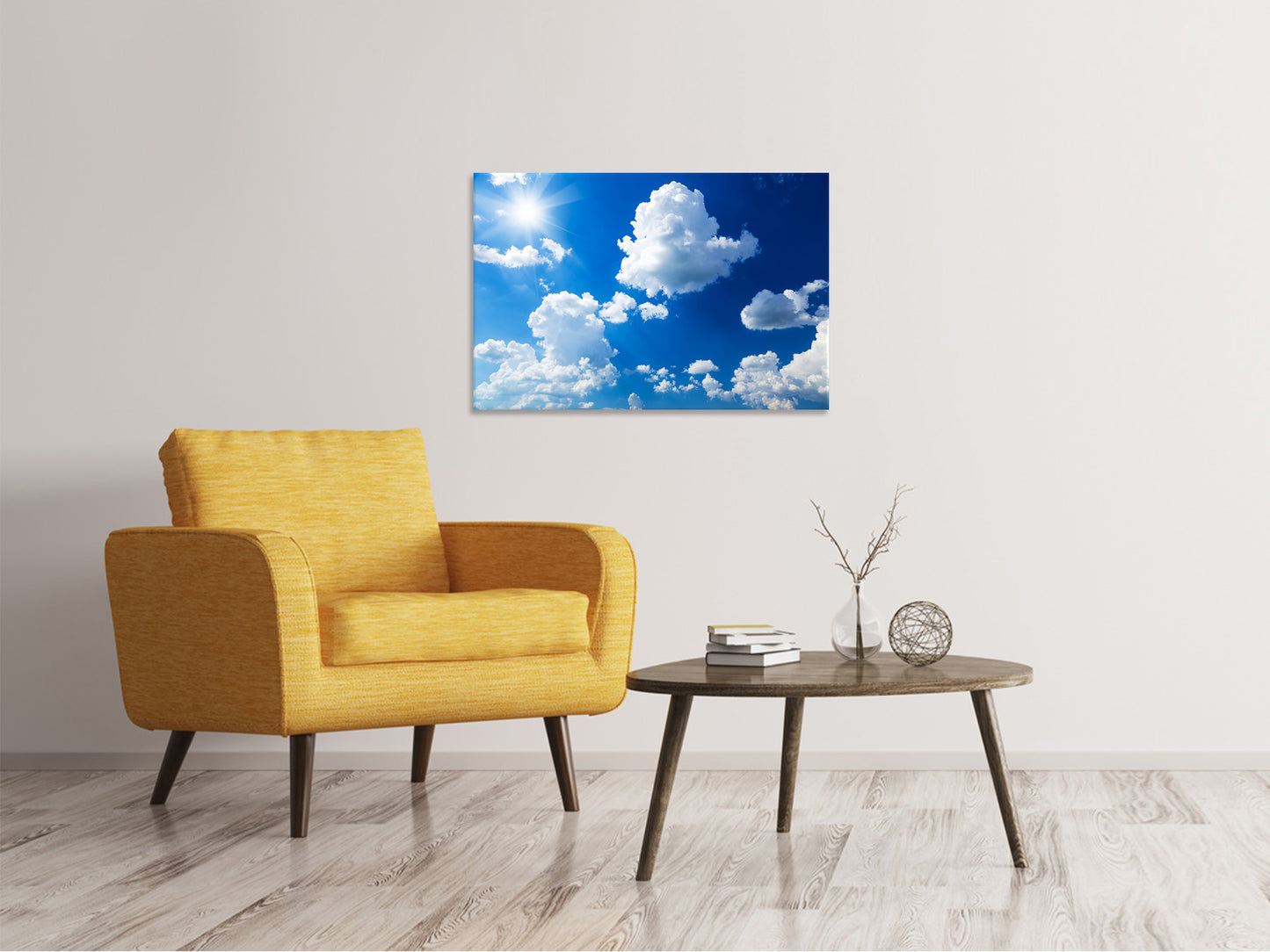 Leinwandbild Himmelblau