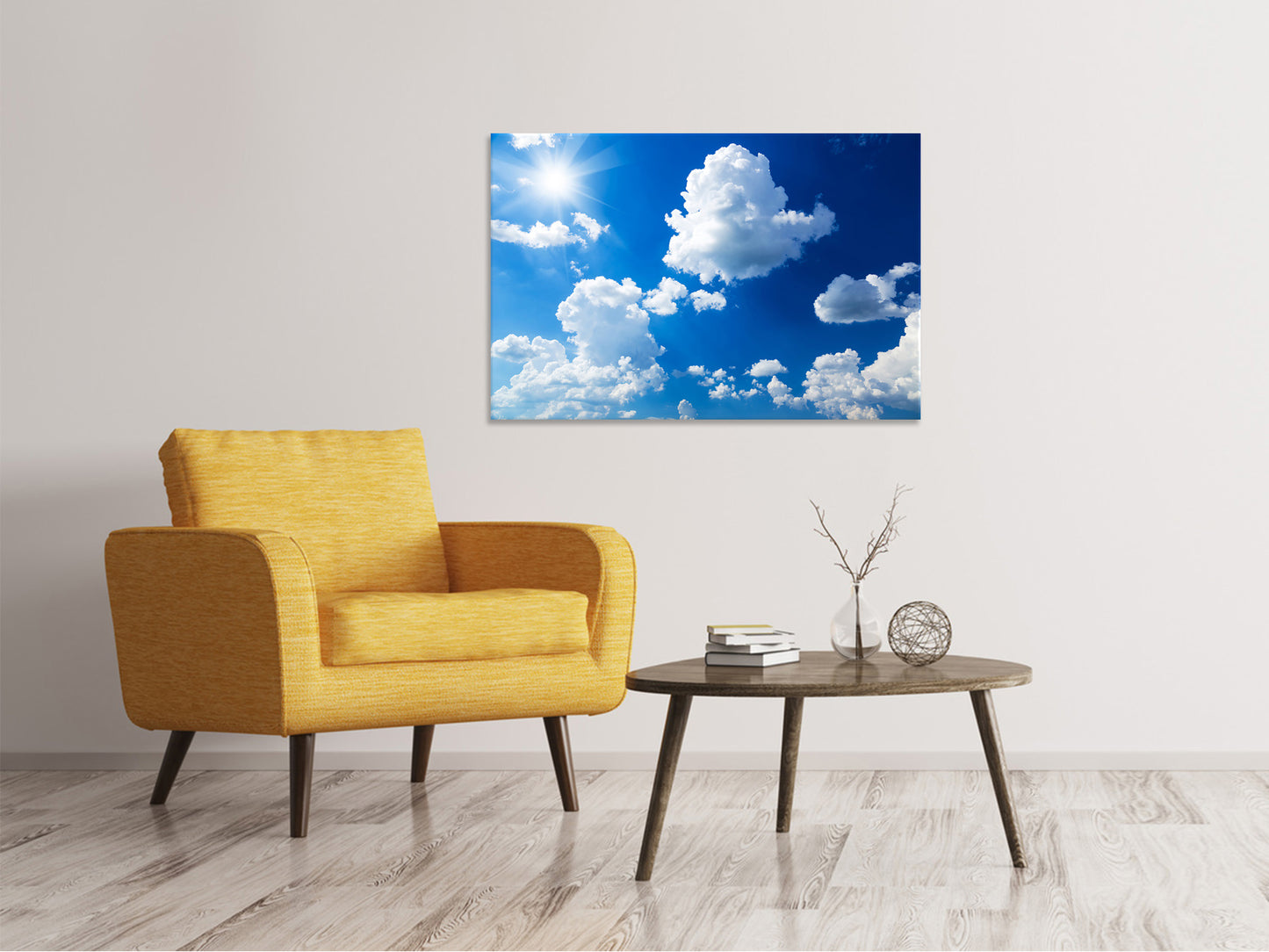 Leinwandbild Himmelblau