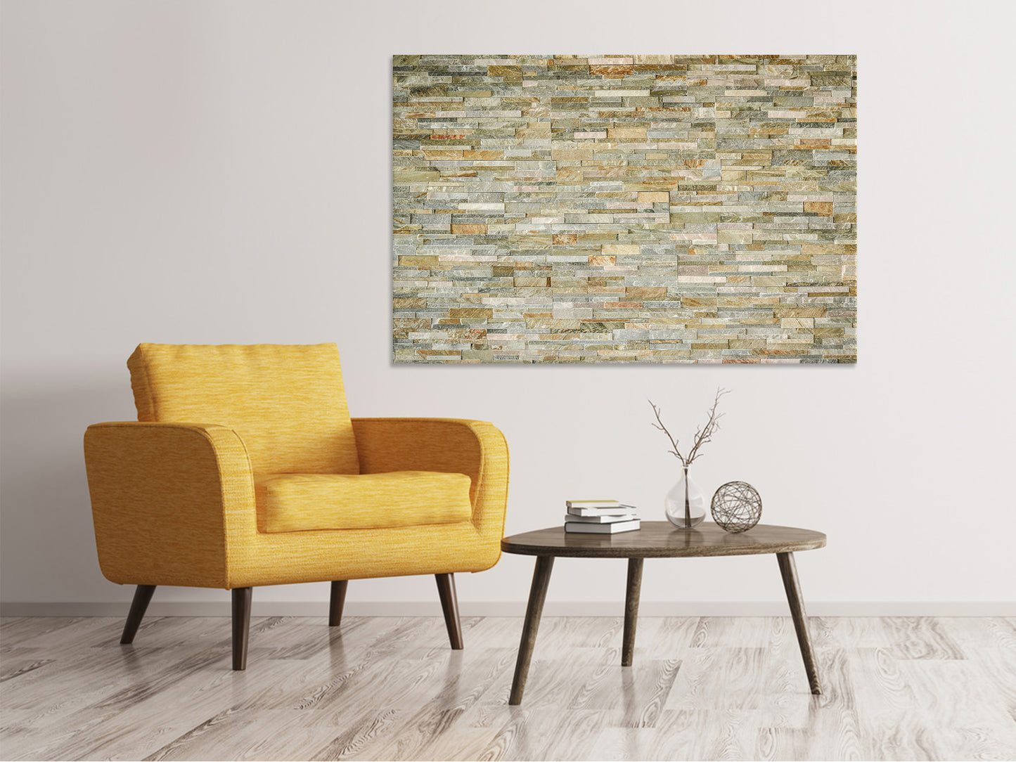 Leinwandbild Edle Steinmauer