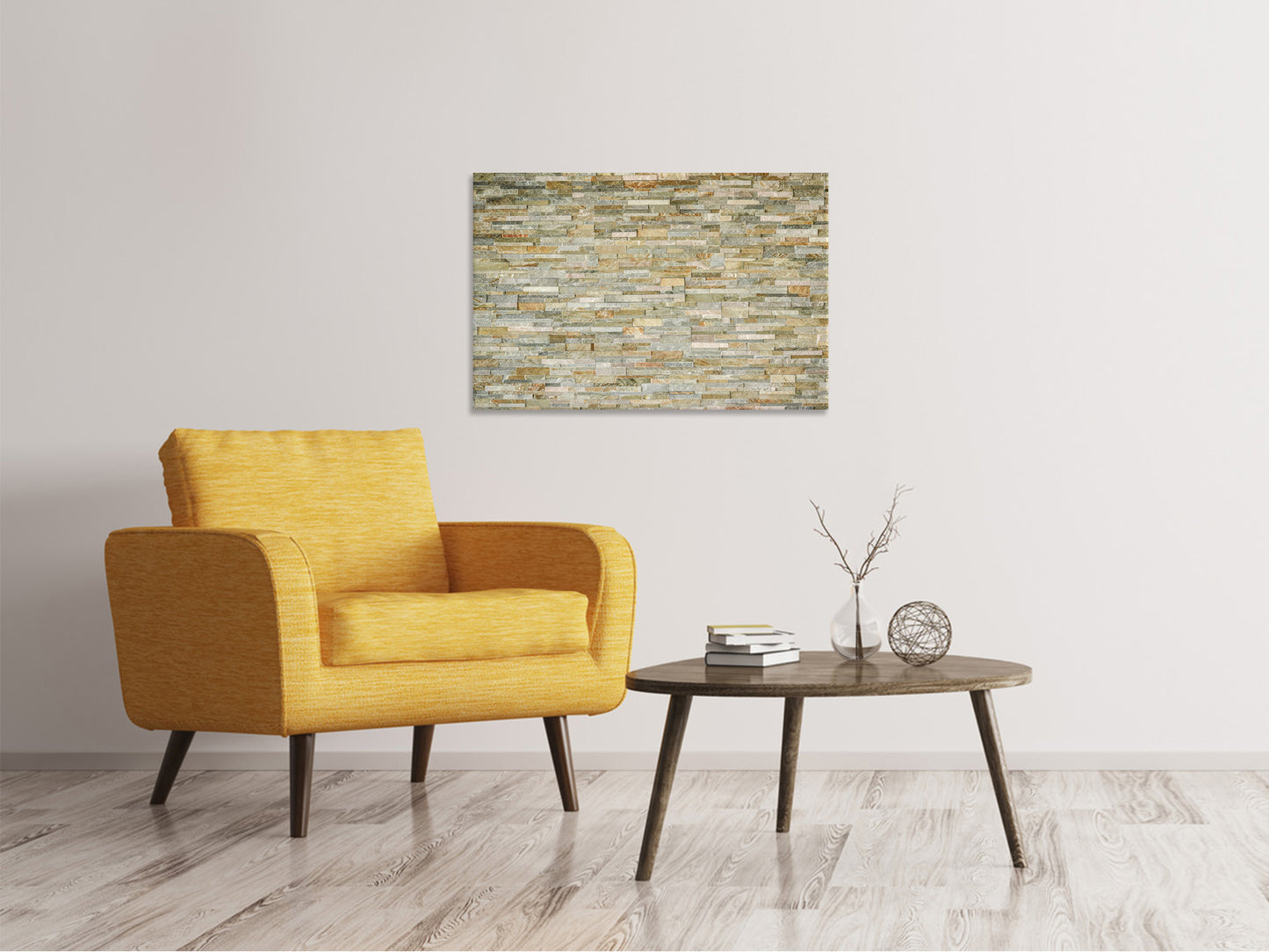 Leinwandbild Edle Steinmauer