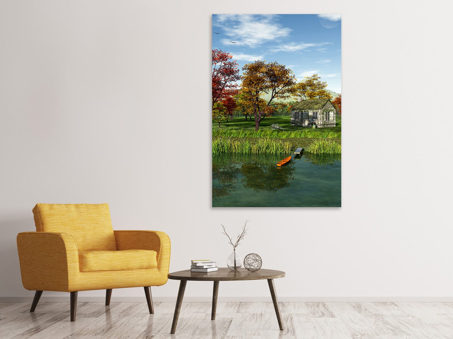 Leinwandbild Haus am See