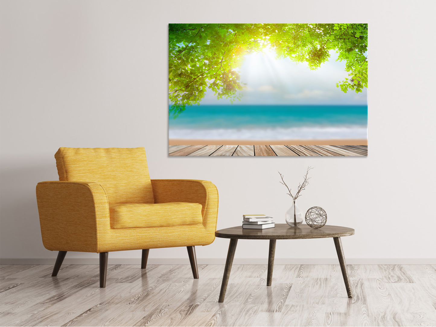 Leinwandbild Strandterrasse