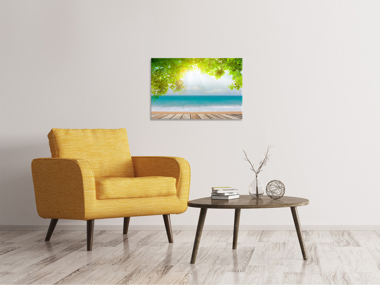 Leinwandbild Strandterrasse