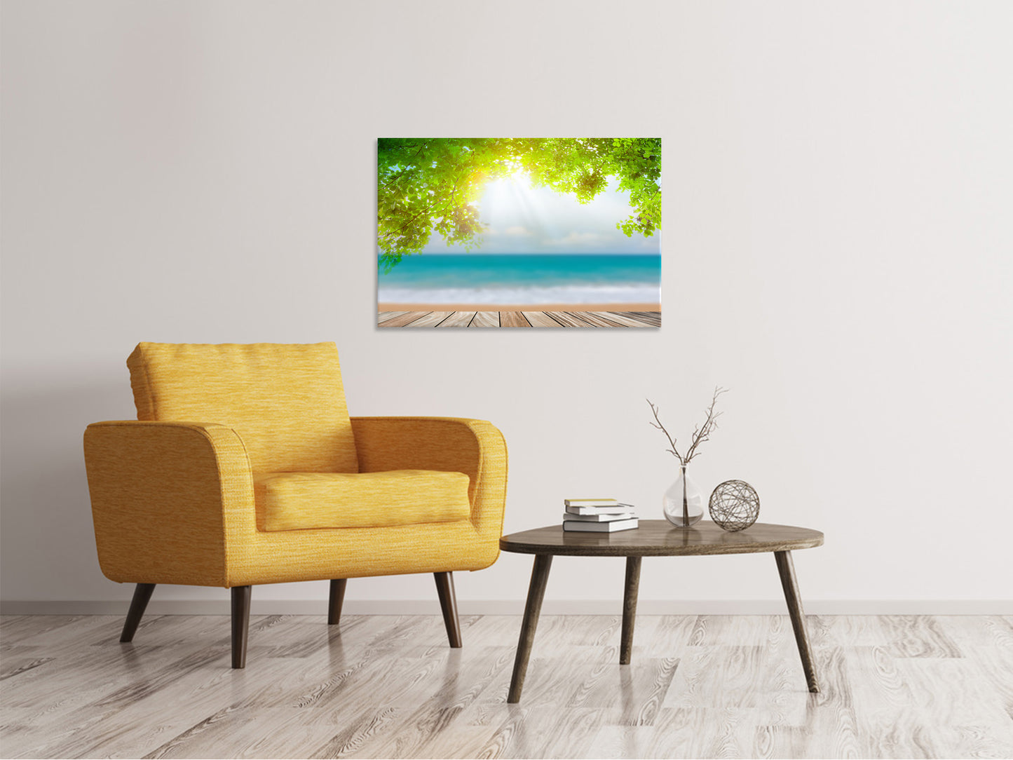 Leinwandbild Strandterrasse