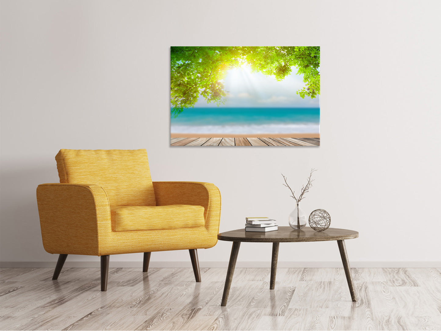 Leinwandbild Strandterrasse