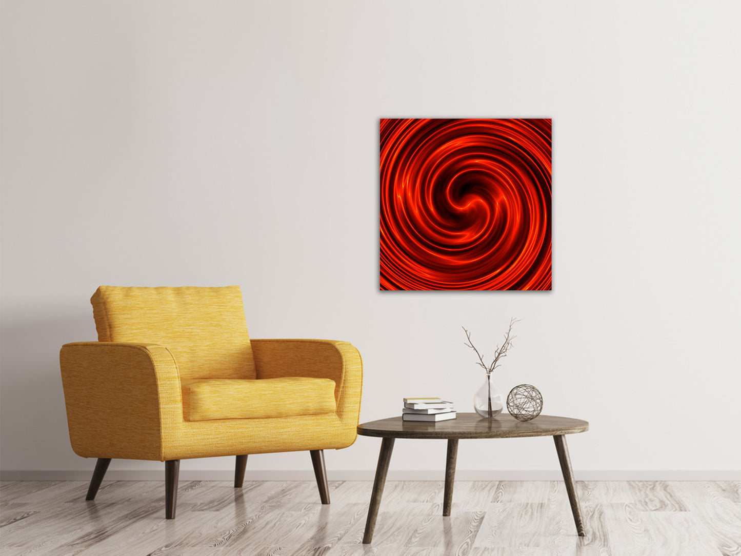 Leinwandbild Abstrakte Rote Wirbel