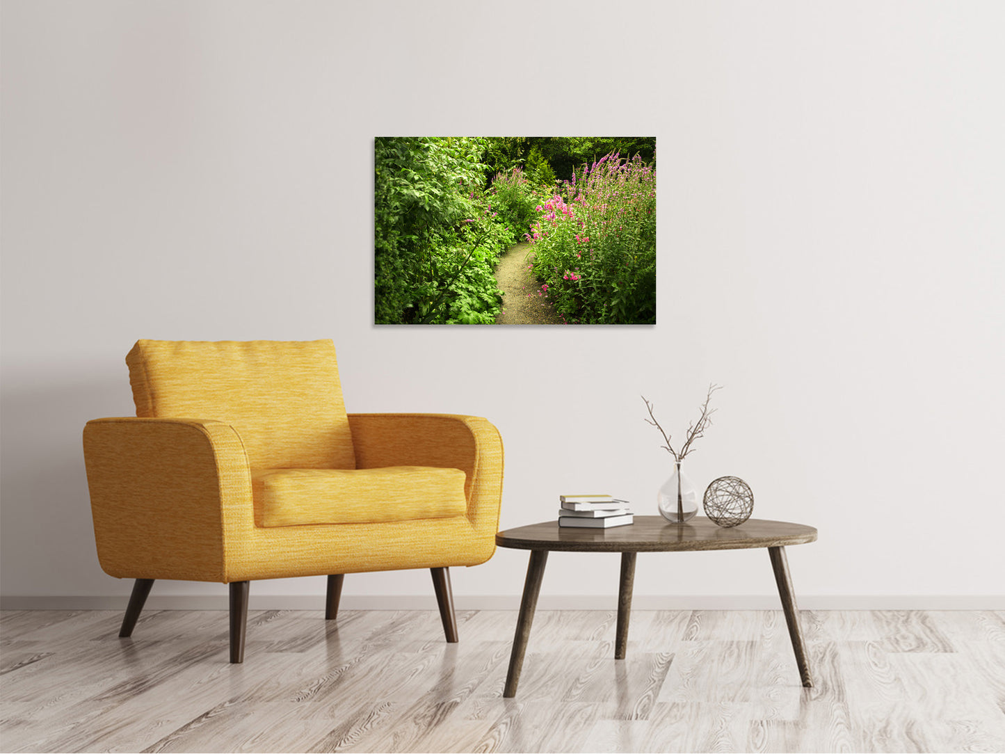 Leinwandbild Gartenweg