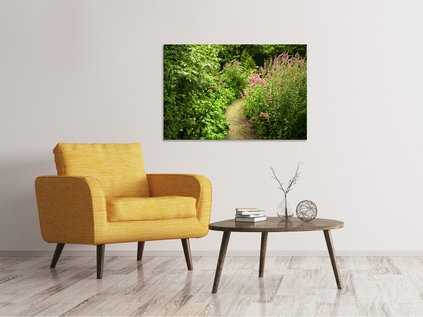 Leinwandbild Gartenweg