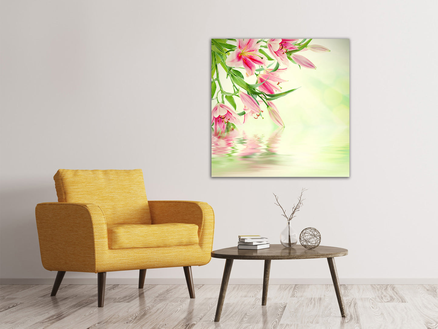 Leinwandbild Lilien am Wasser