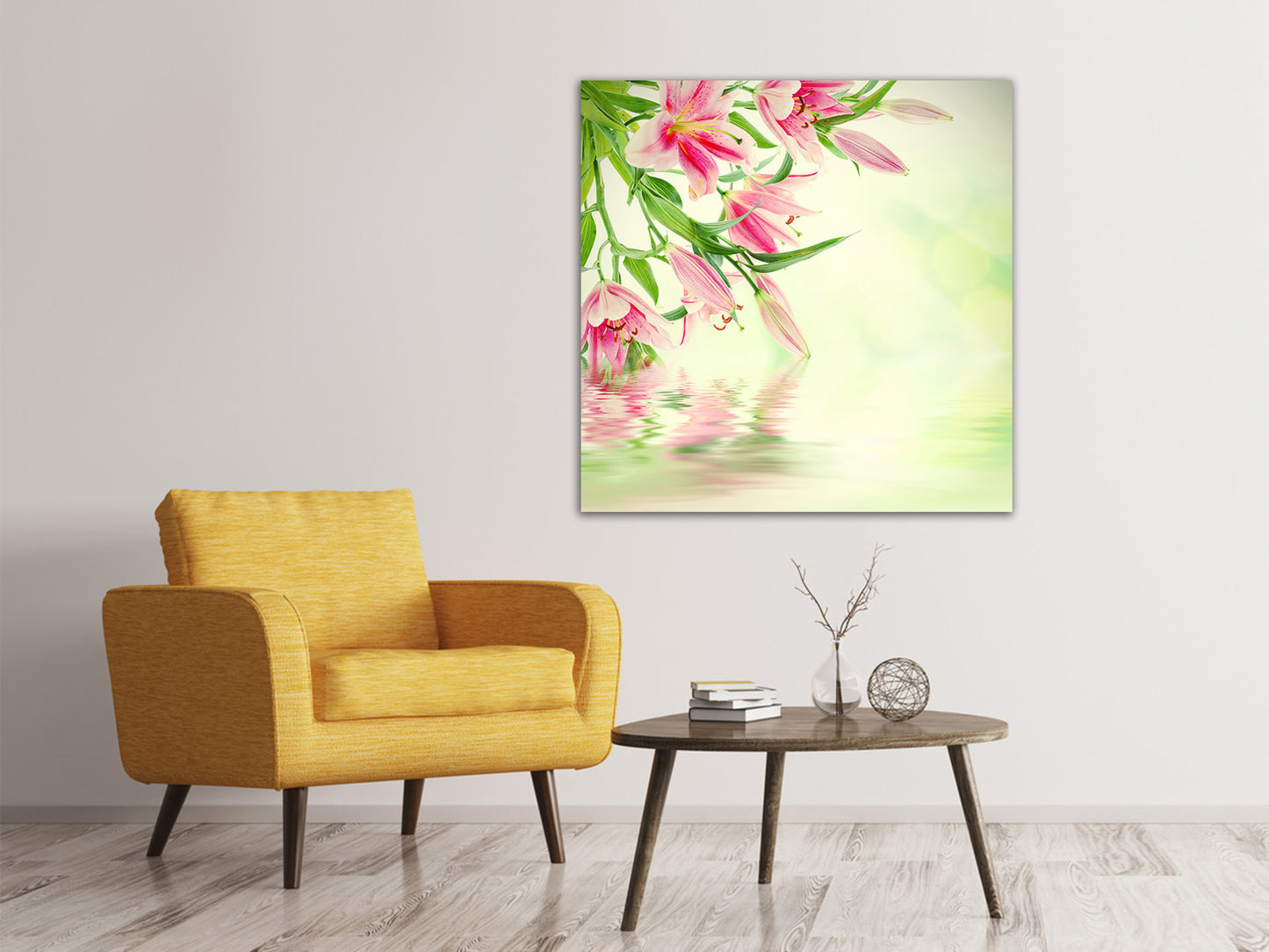Leinwandbild Lilien am Wasser
