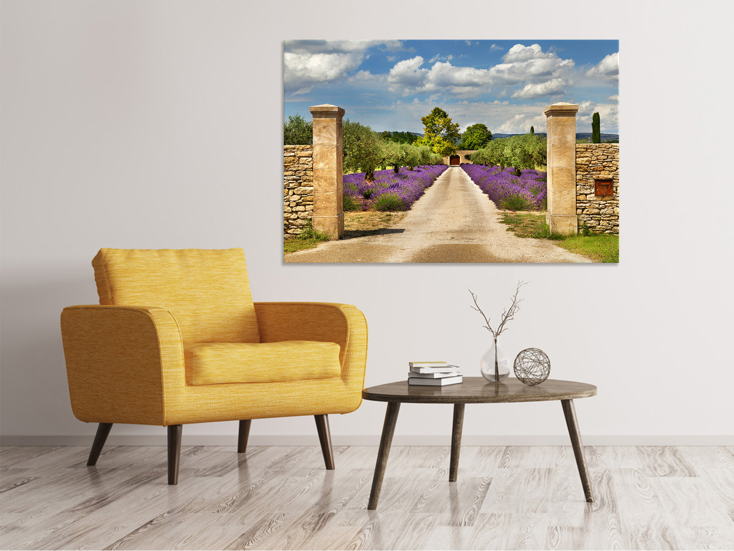 Leinwandbild Lavendel-Garten