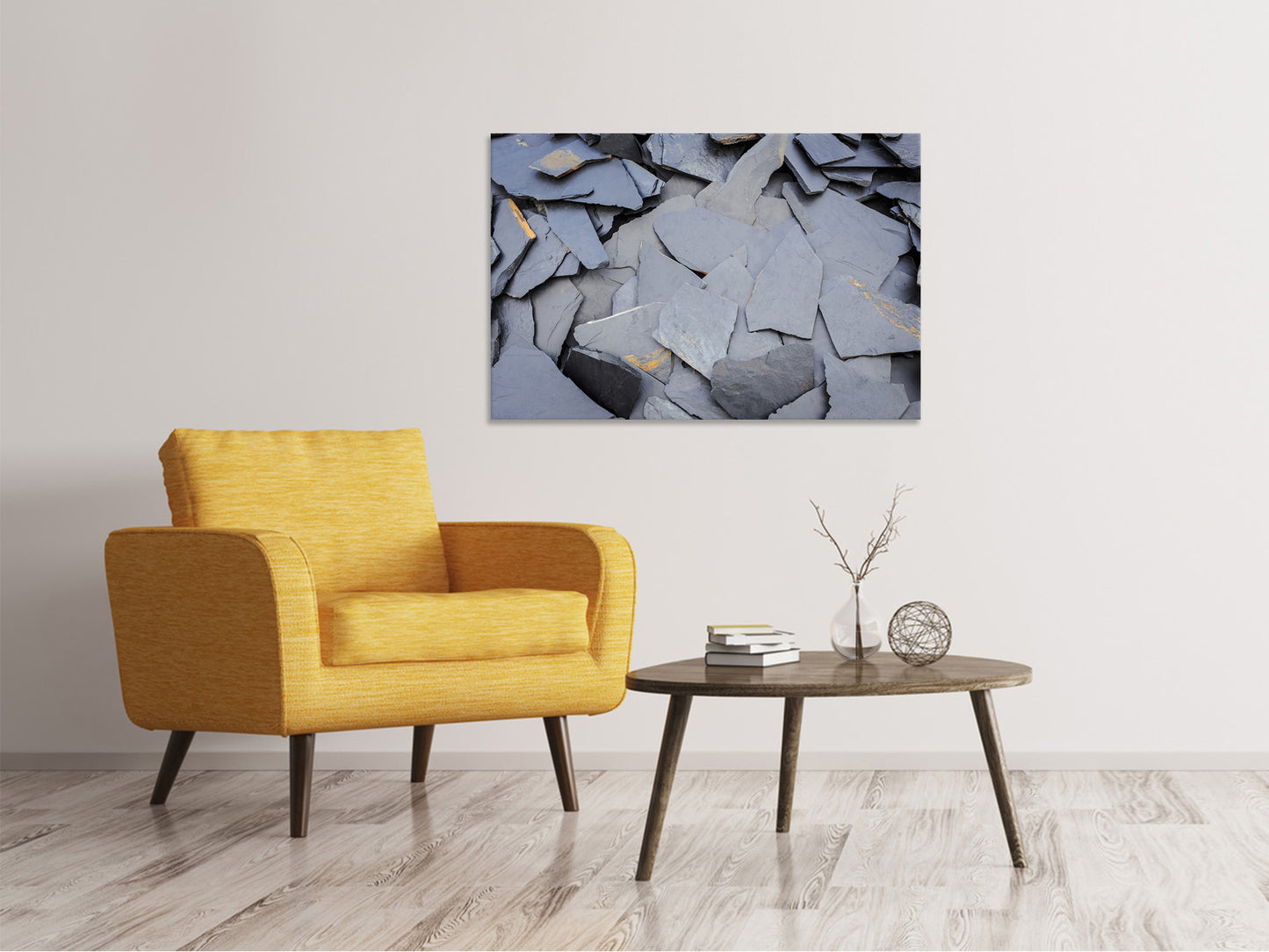 Leinwandbild Schieferplatten