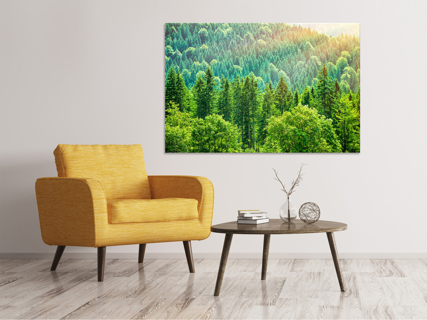 Leinwandbild Der Waldhügel