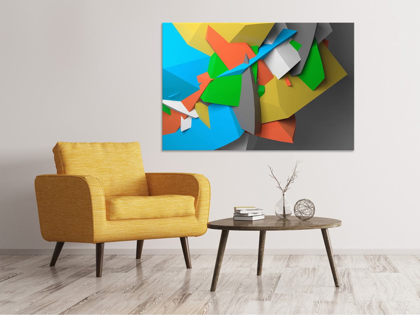 Leinwandbild 3D-Geometrische Figuren