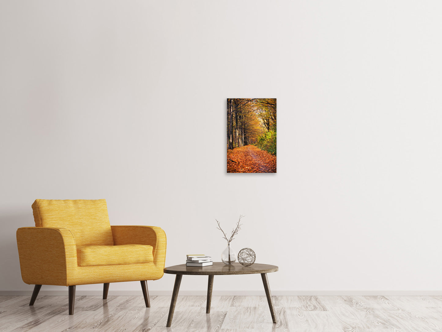 Leinwandbild Laubwald im Herbstlicht