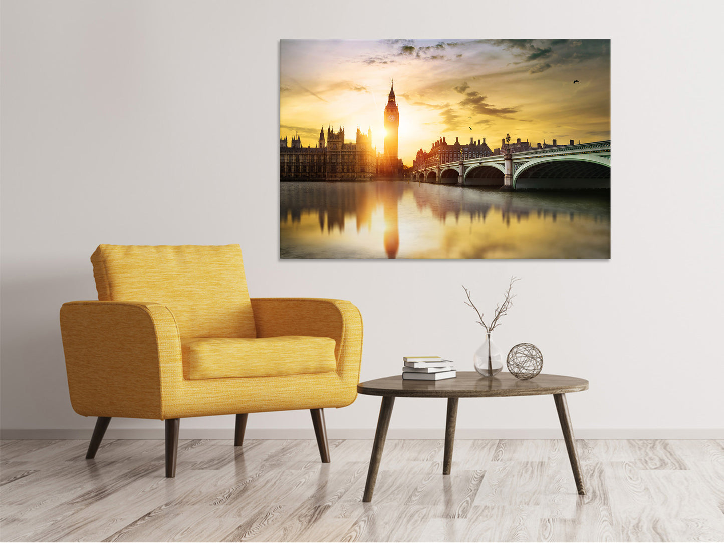 Leinwandbild Skyline Big Ben im Sonnenuntergang