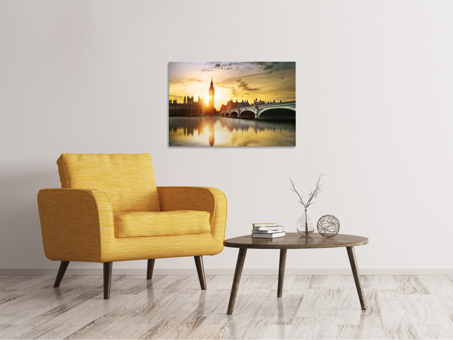 Leinwandbild Skyline Big Ben im Sonnenuntergang