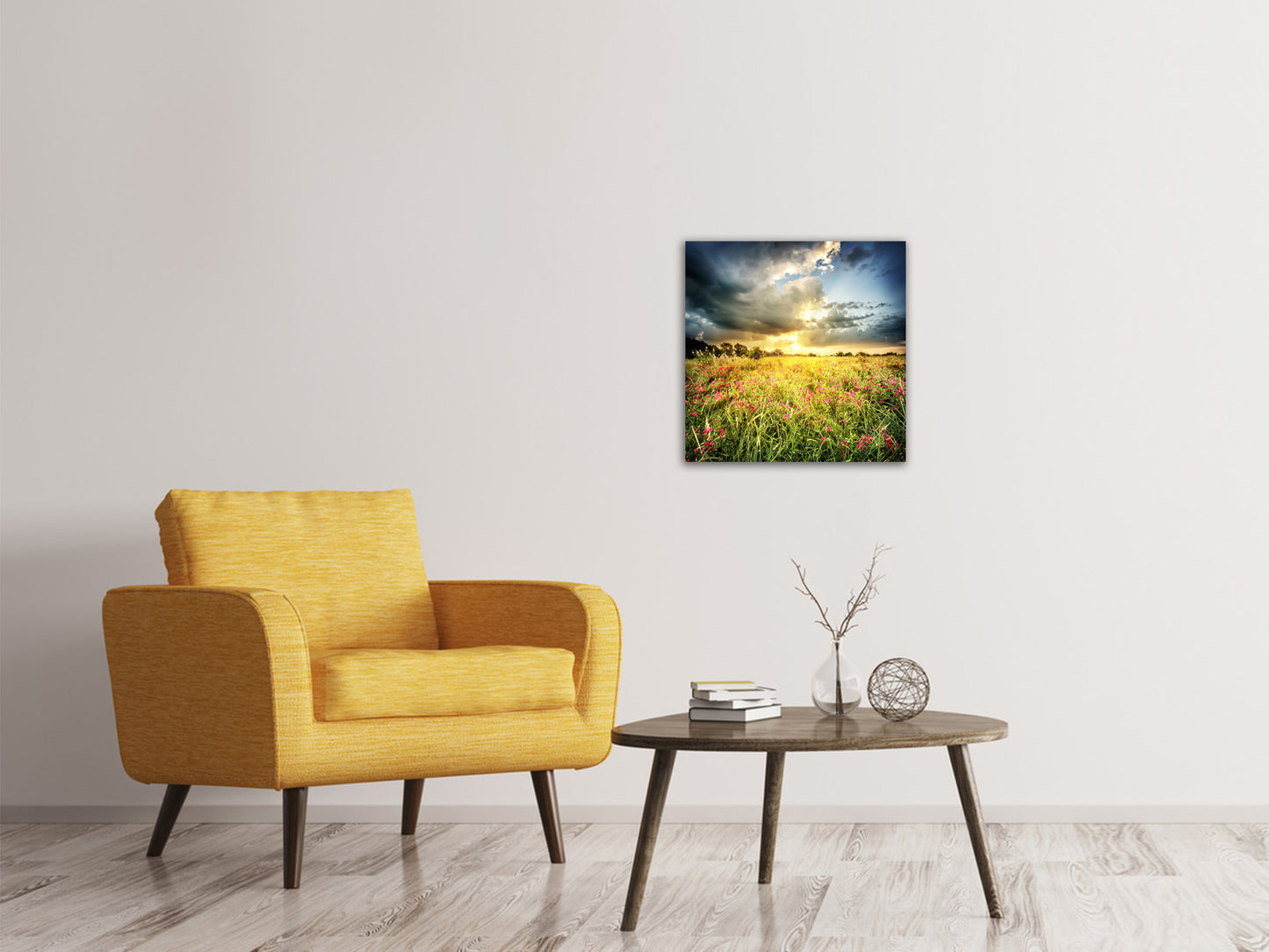 Leinwandbild Die Blumenlandschaft