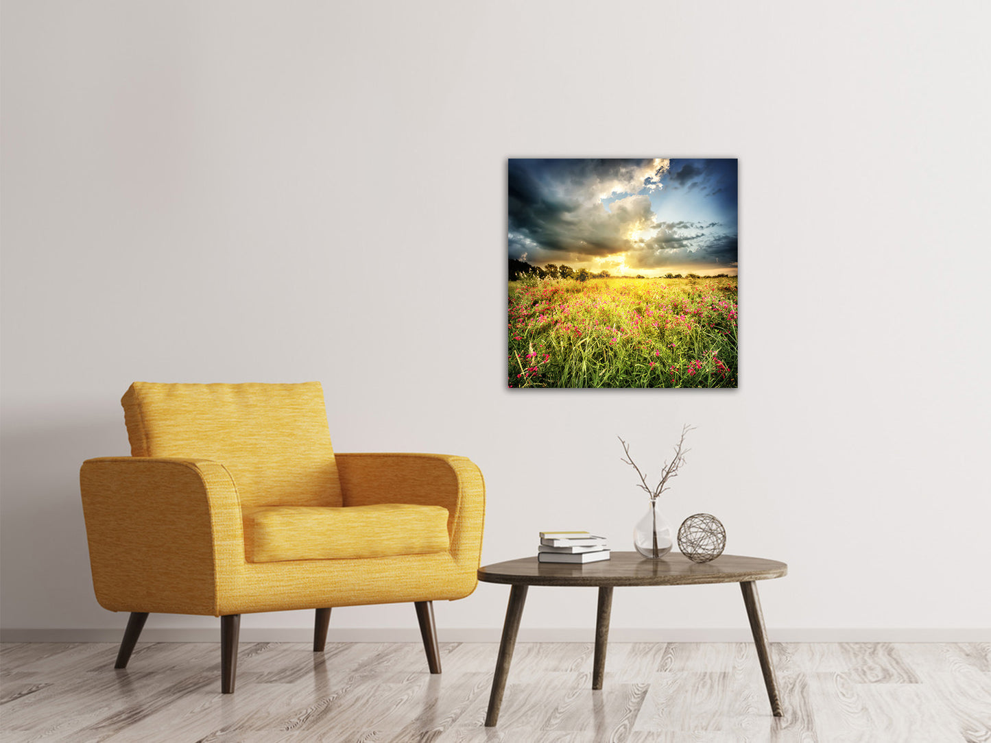 Leinwandbild Die Blumenlandschaft