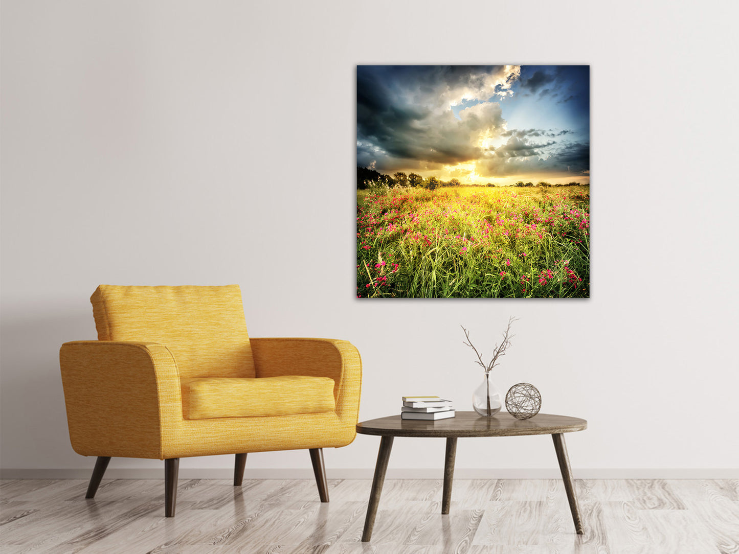 Leinwandbild Die Blumenlandschaft