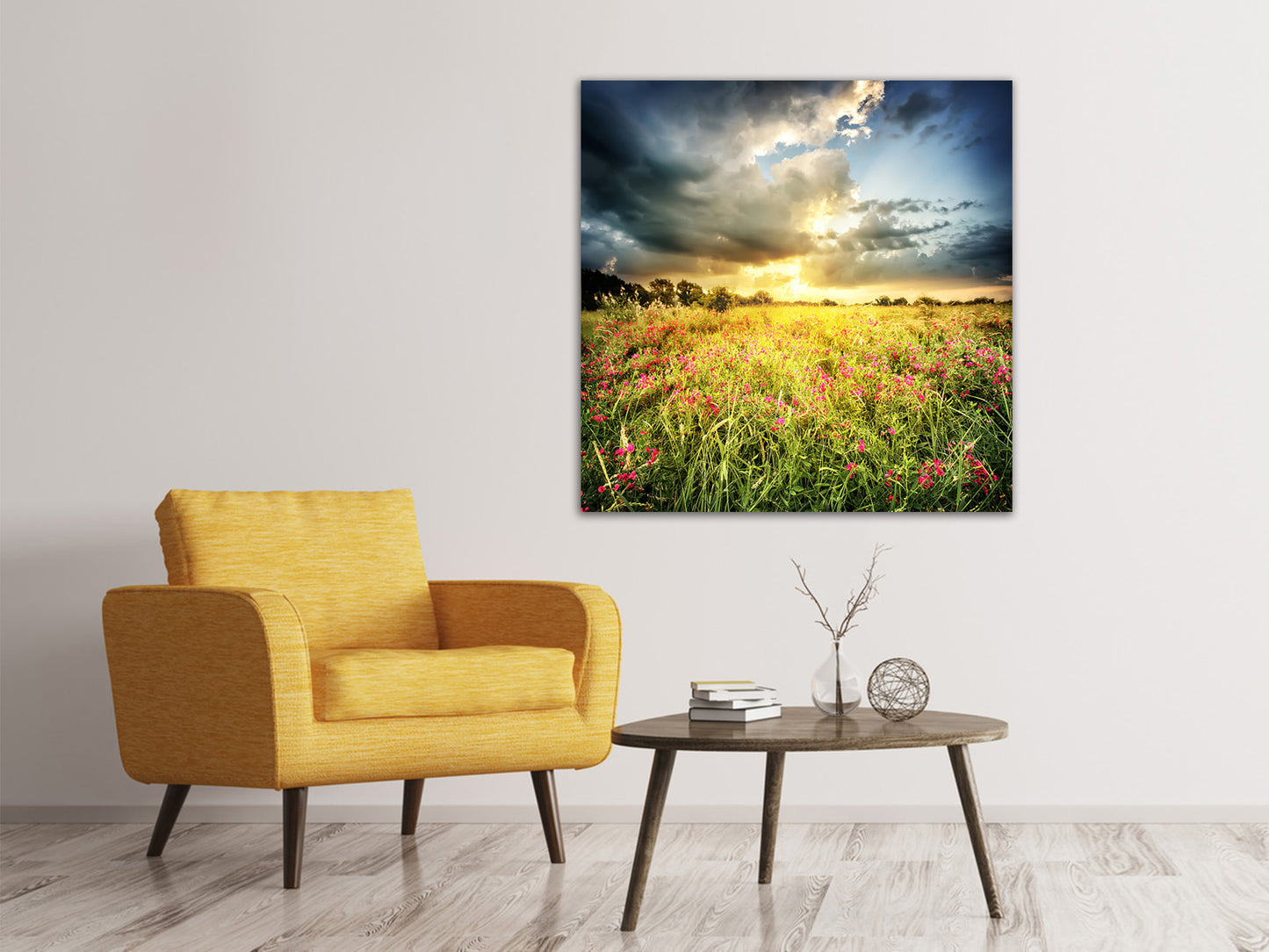 Leinwandbild Die Blumenlandschaft